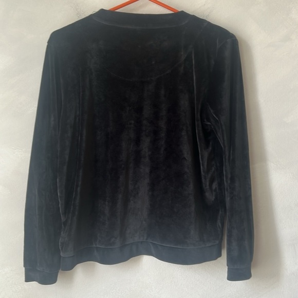 Juicy Couture Velour Tracksuit with Rhinestone Logo Medium Matching set black - Picture 5 of 9